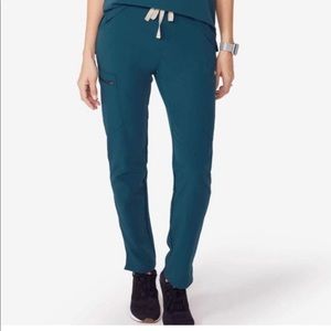 Figs Carribean Blue Yola Skinny Scrub Bottoms Small